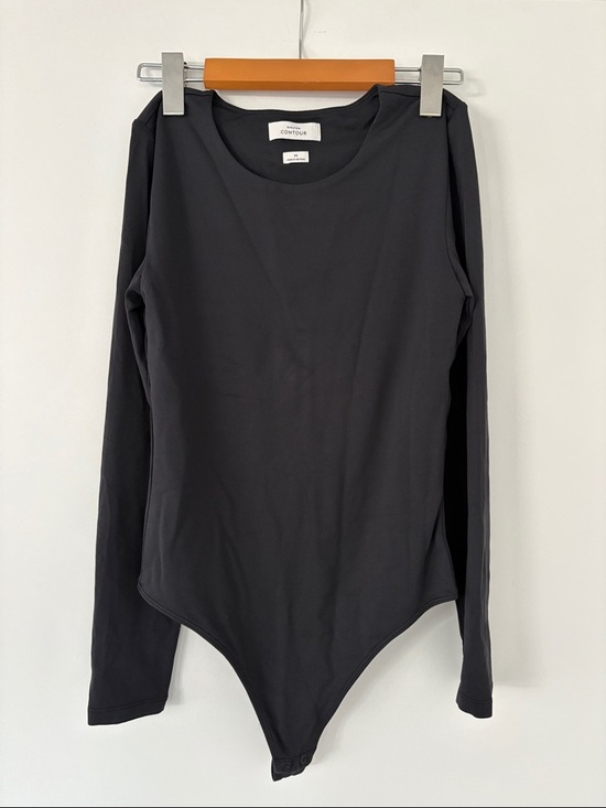 Babaton Tops - Babaton Black Long-Sleeve Crewneck Bodysuit